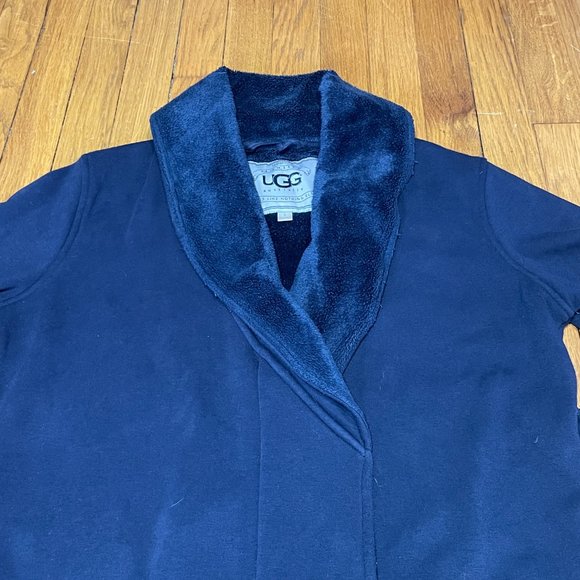 UGG Cozy Fleece-Lined Robe in navy size s - Picture 7 of 10